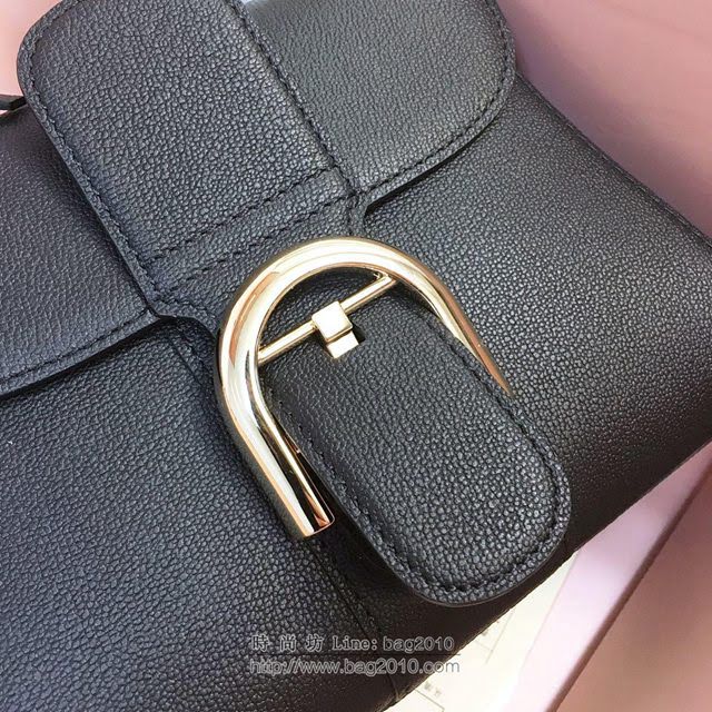 DELVAUX女包 頂級原單 Brillant系列 DV0028黑金 小號 德爾沃女手提包 顆粒紋牛皮 DELVAUX單肩包  fcs1034